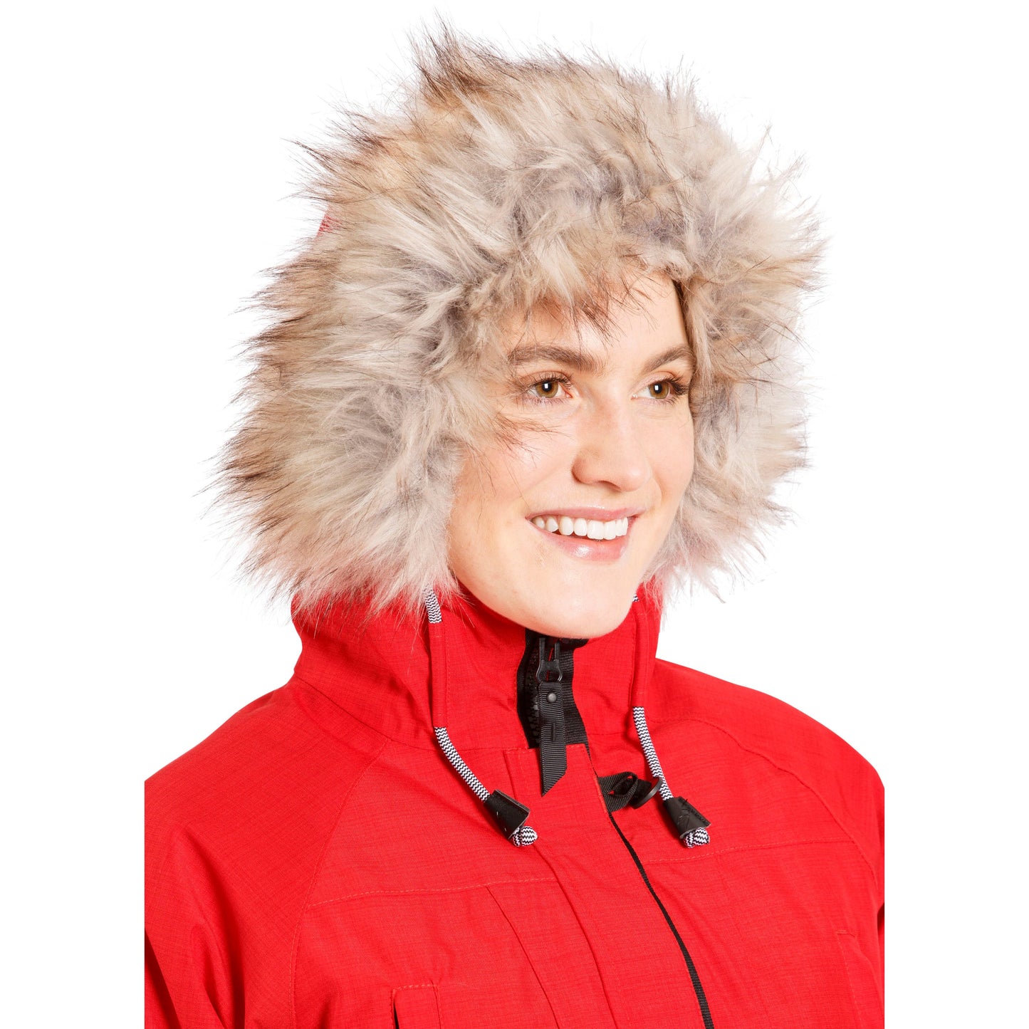 Caption Women's Padded Waterproof Parka Jacket in Red