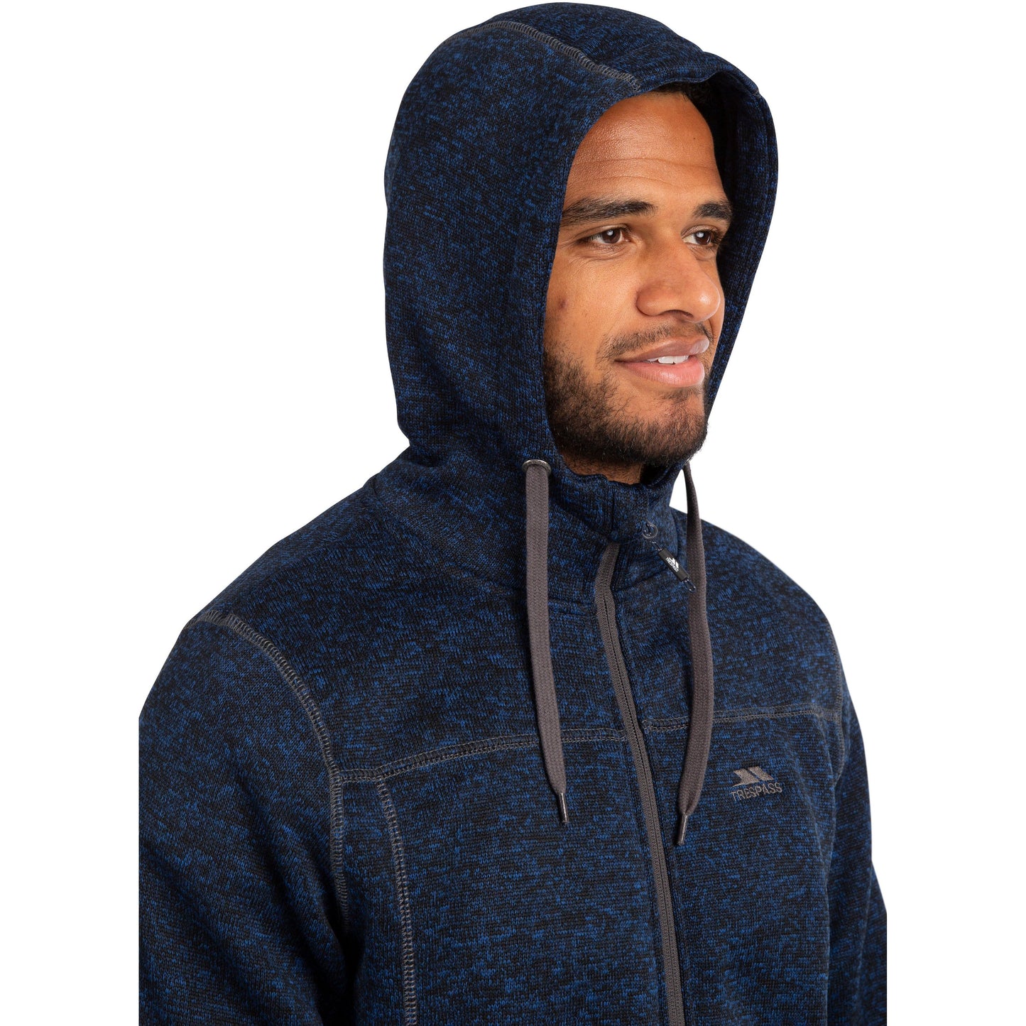 Odeno Men's Knitted Fleece Hoodie in Navy