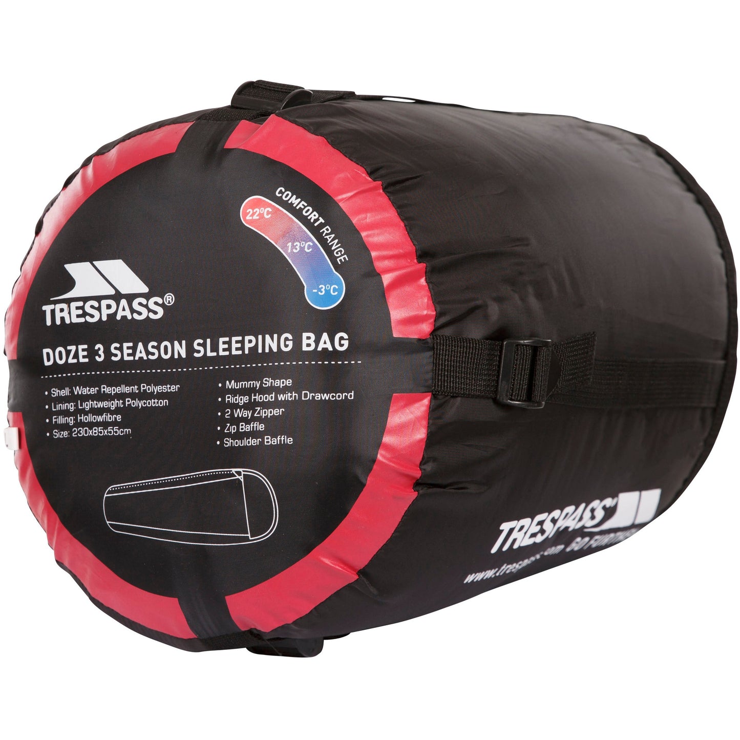 Doze 3 Season Sleeping Bag in Red