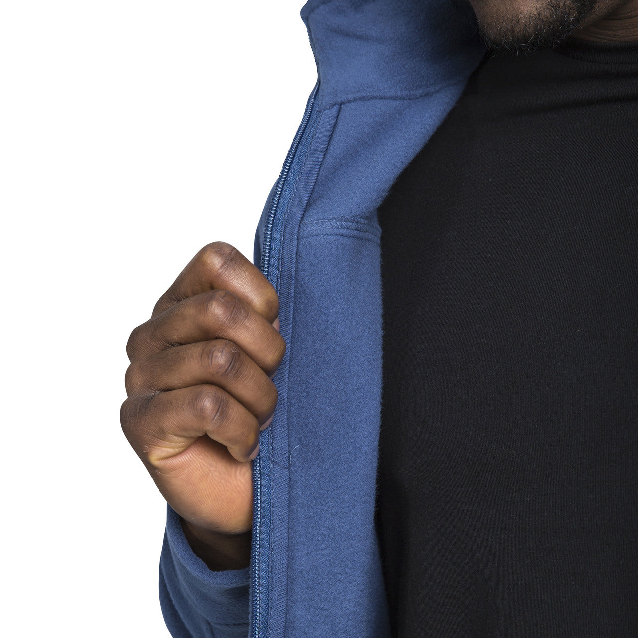 Bernal Mens Full Zip Fleece Jacket - Navy Tone