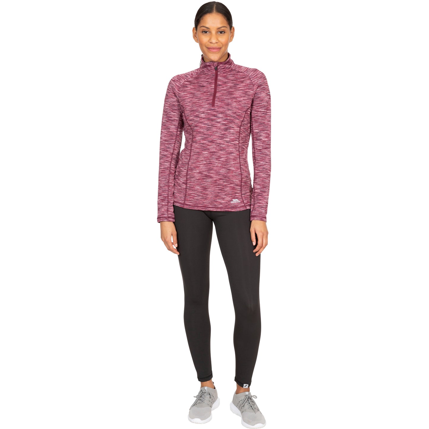Edith Women's Long Sleeve Active Top - Fig Marl
