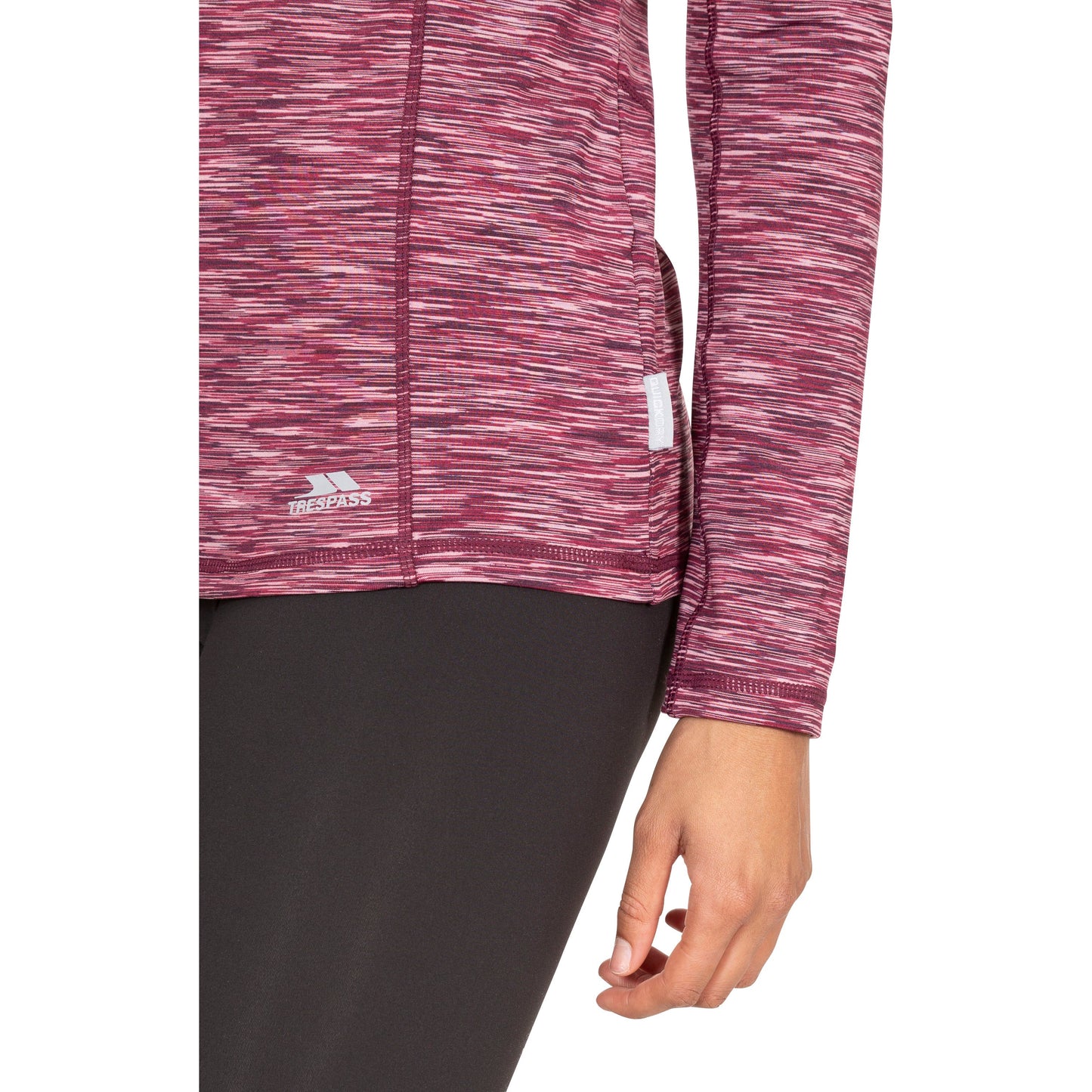 Edith Women's Long Sleeve Active Top - Fig Marl