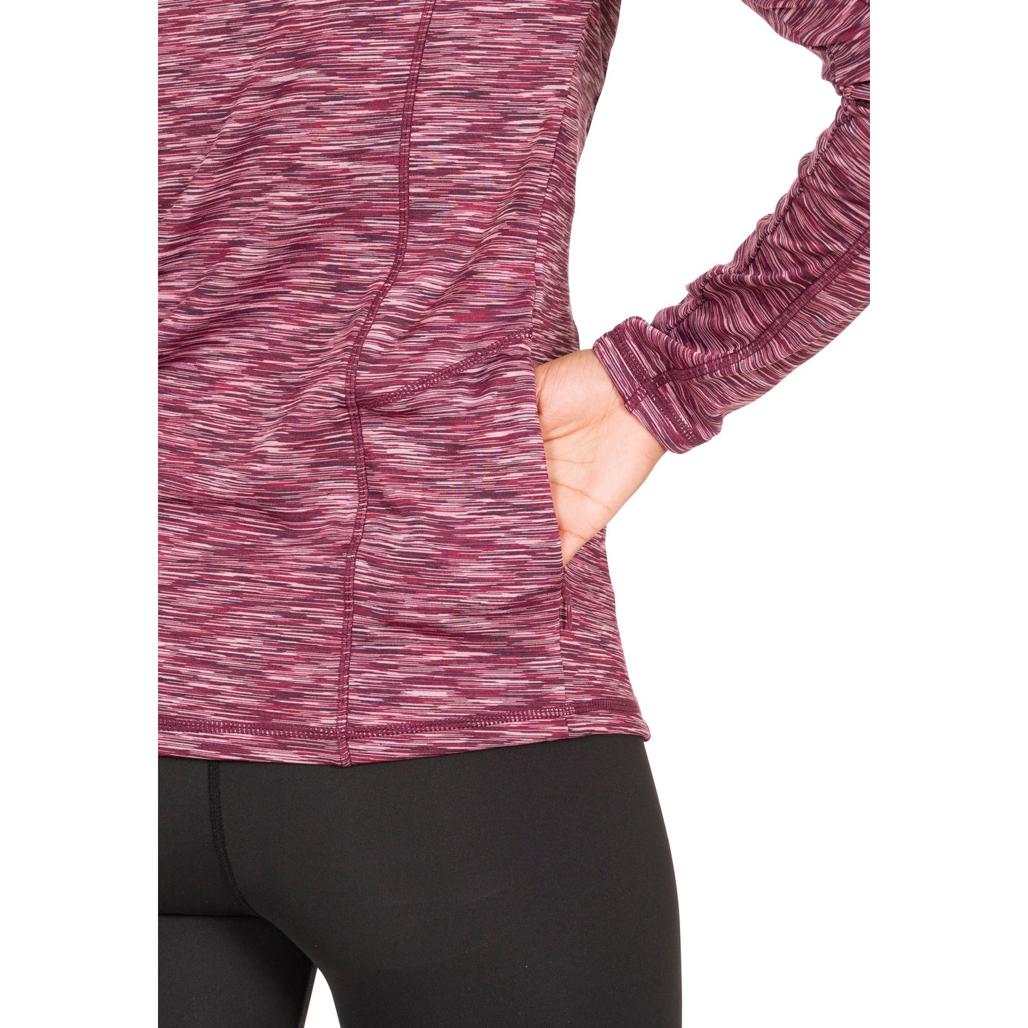 Edith Women's Long Sleeve Active Top - Fig Marl