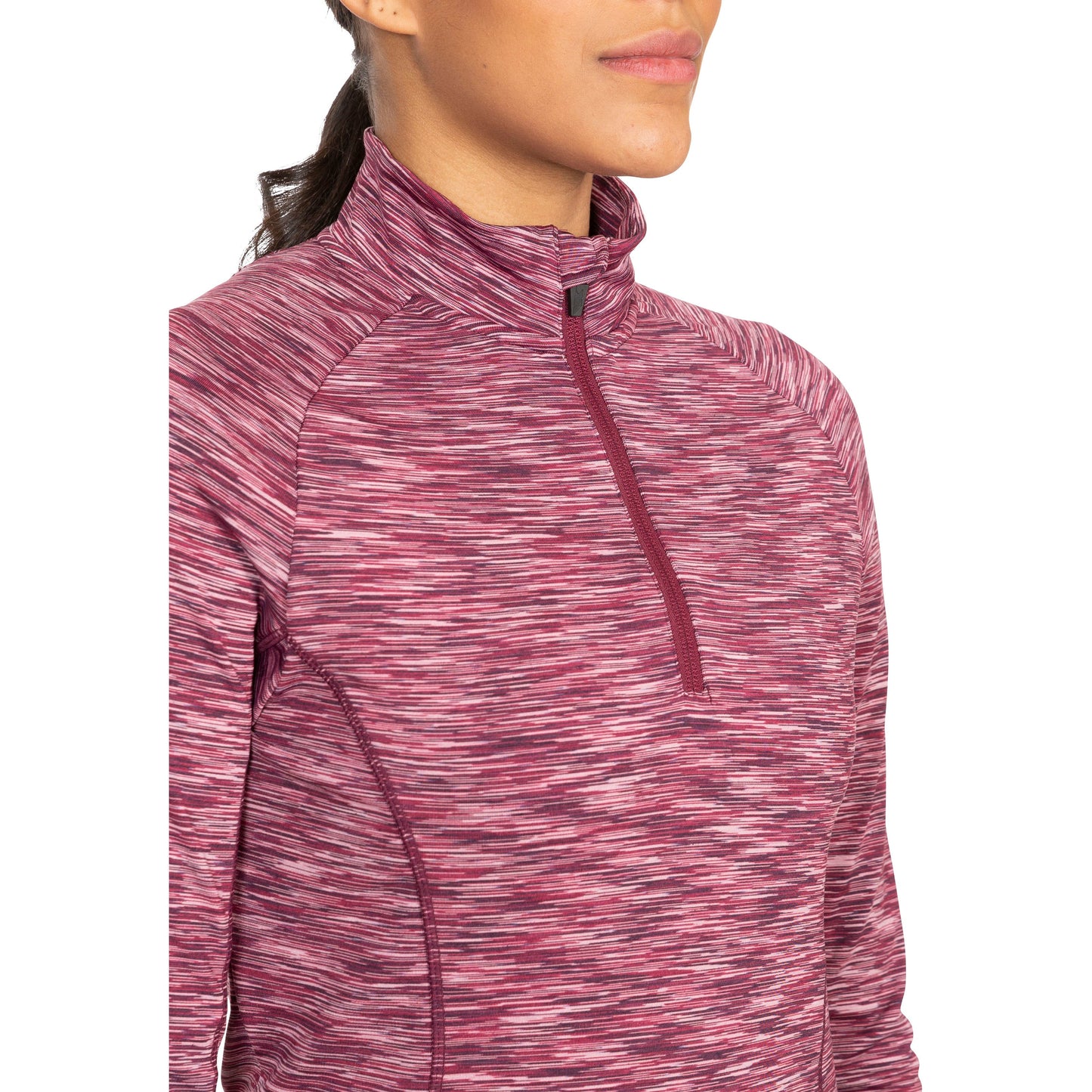 Edith Women's Long Sleeve Active Top - Fig Marl
