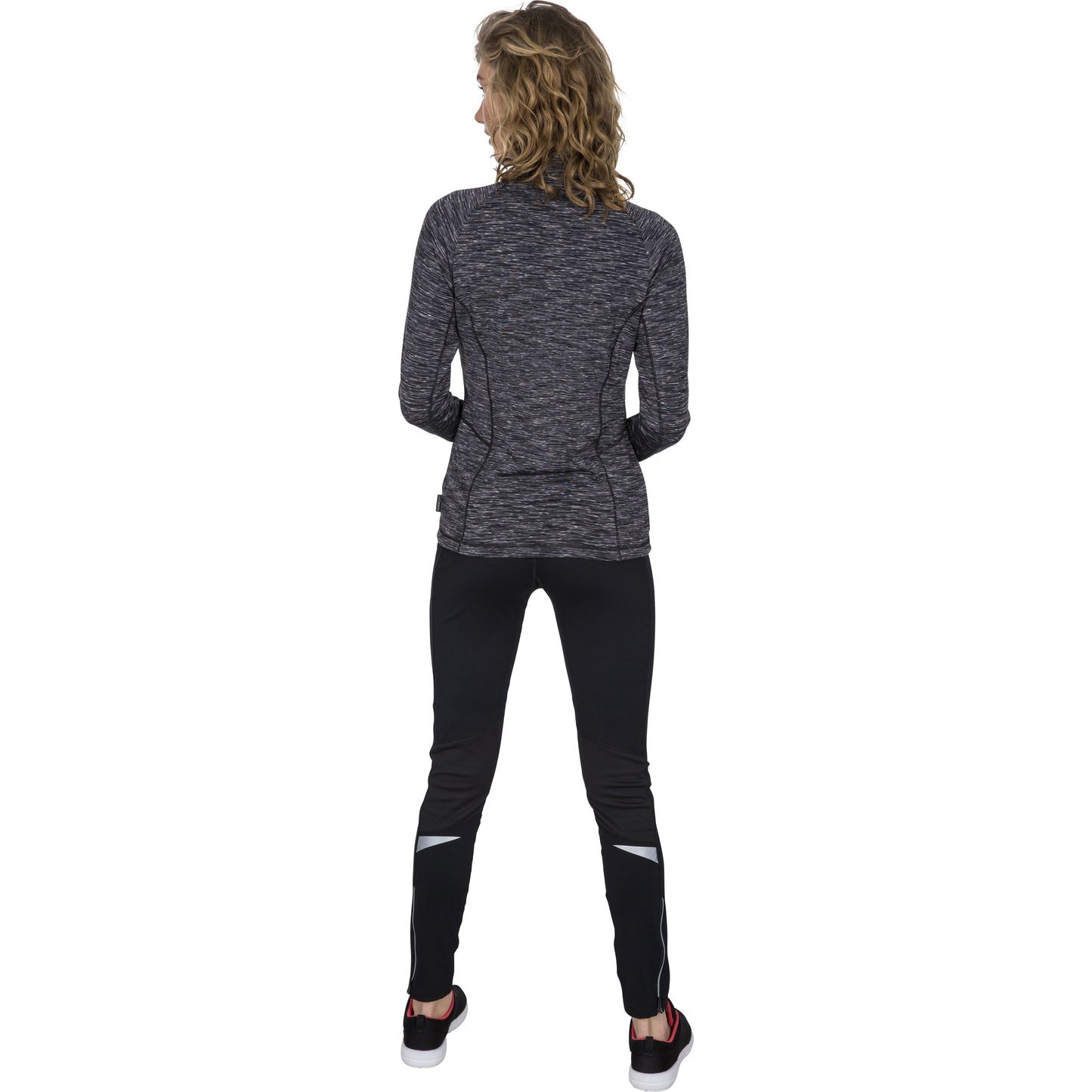 Edith Women's Long Sleeve Active Top - Grey Marl