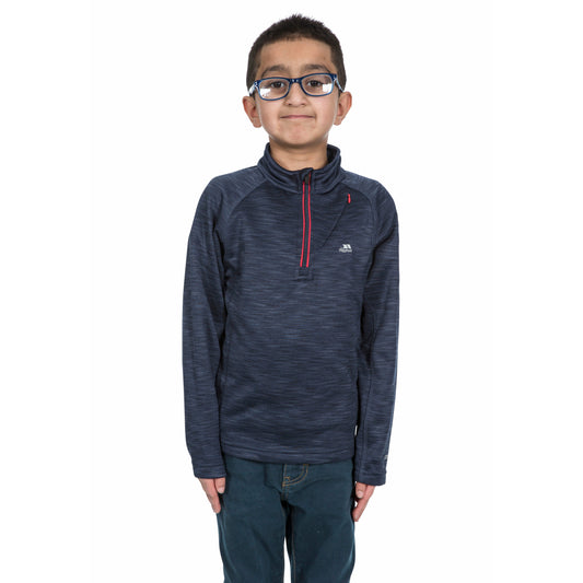 Edvin Boys' Fleece Jumper in Navy Marl