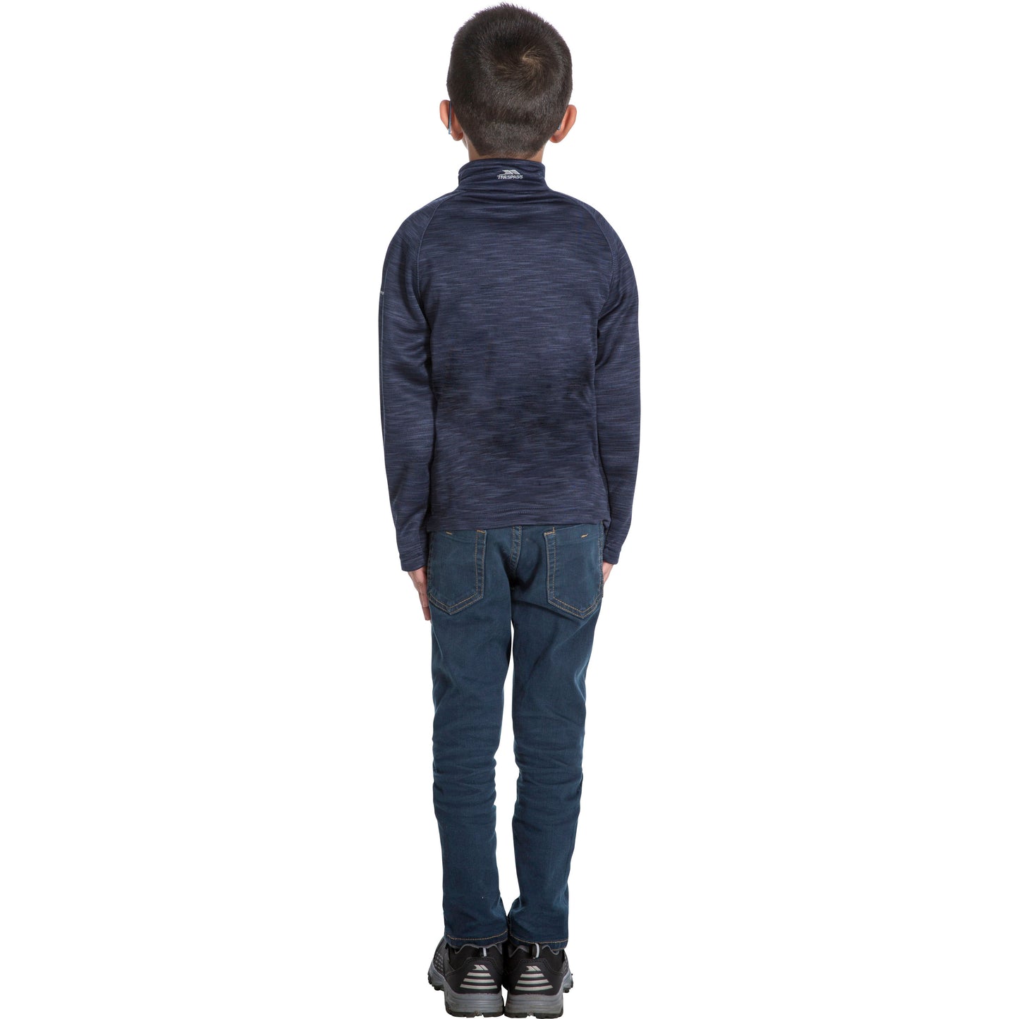 Edvin Boys' Fleece Jumper in Navy Marl