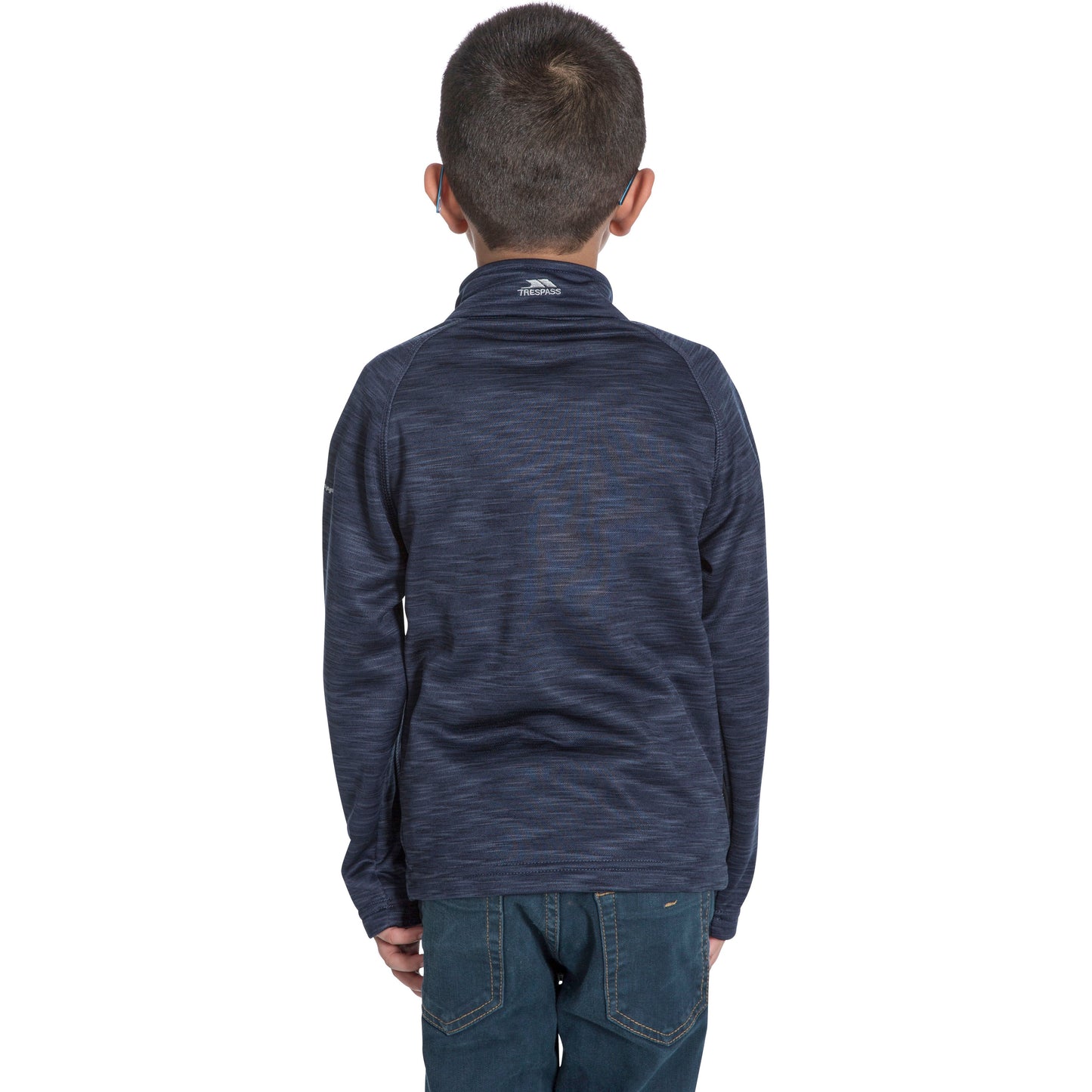 Edvin Boys' Fleece Jumper in Navy Marl