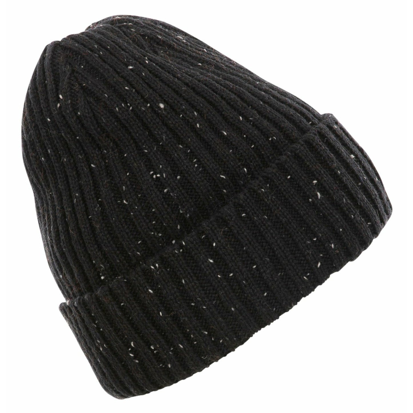 Mateo Lined Knitted Beanie Hat in Black