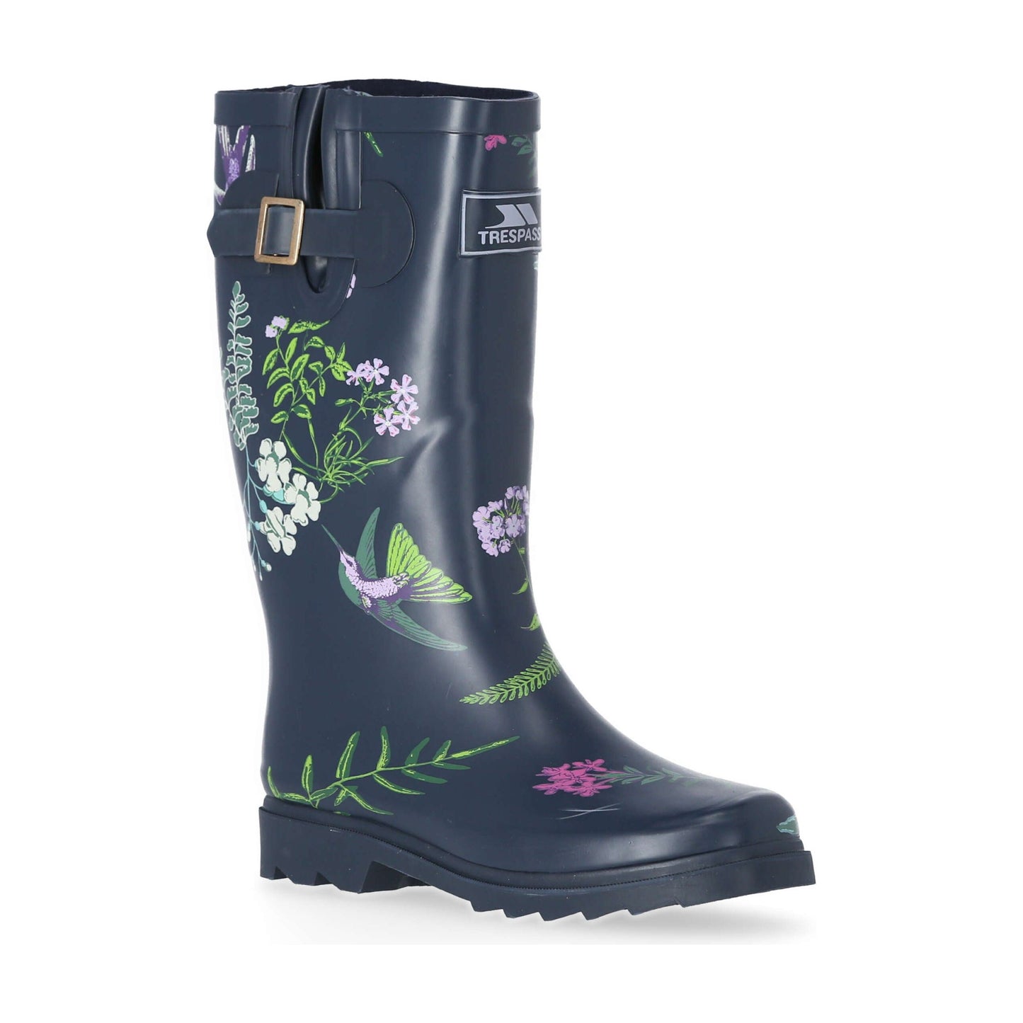 Elena Women's Patterned Wellies in Humming Bird Print