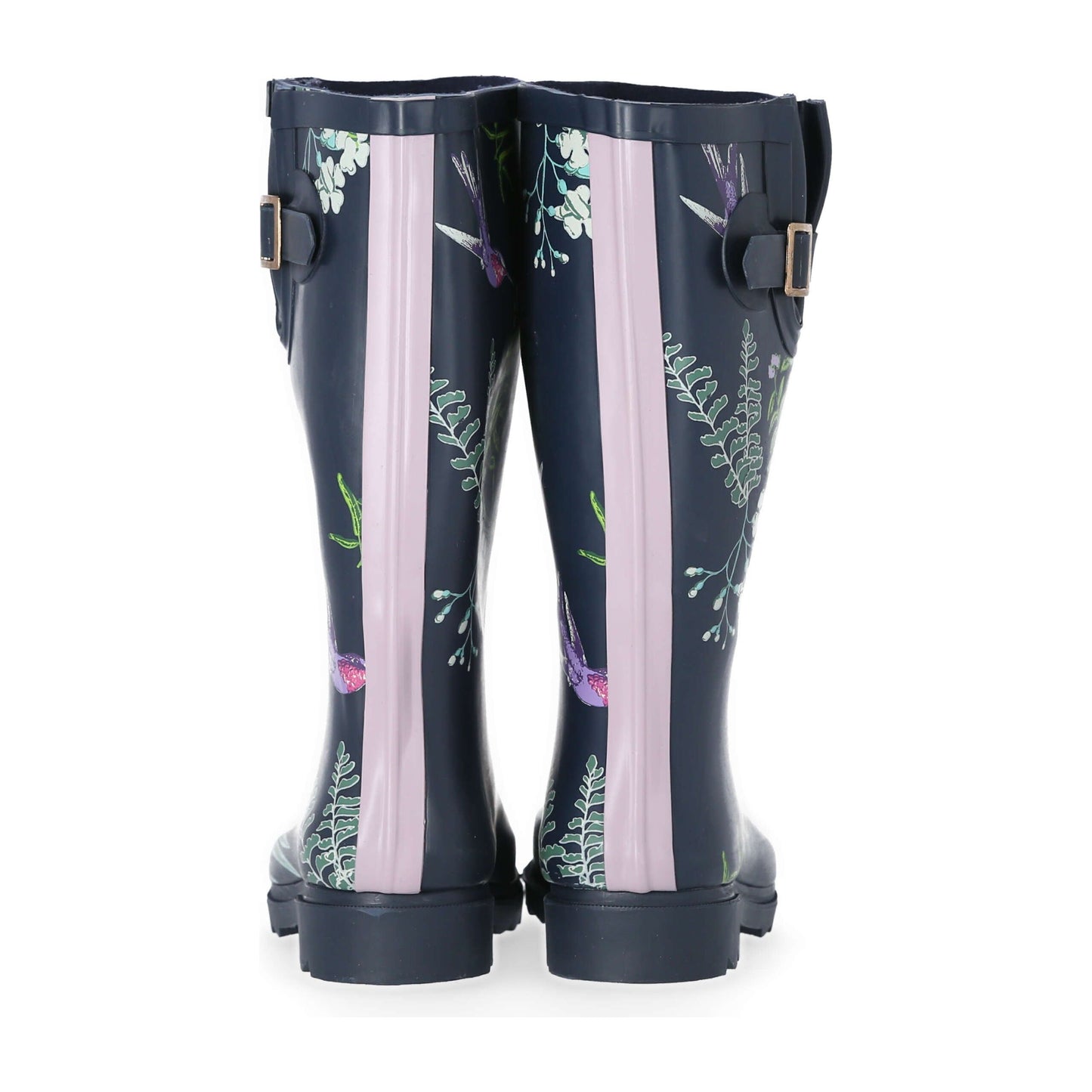 Elena Women's Patterned Wellies in Humming Bird Print