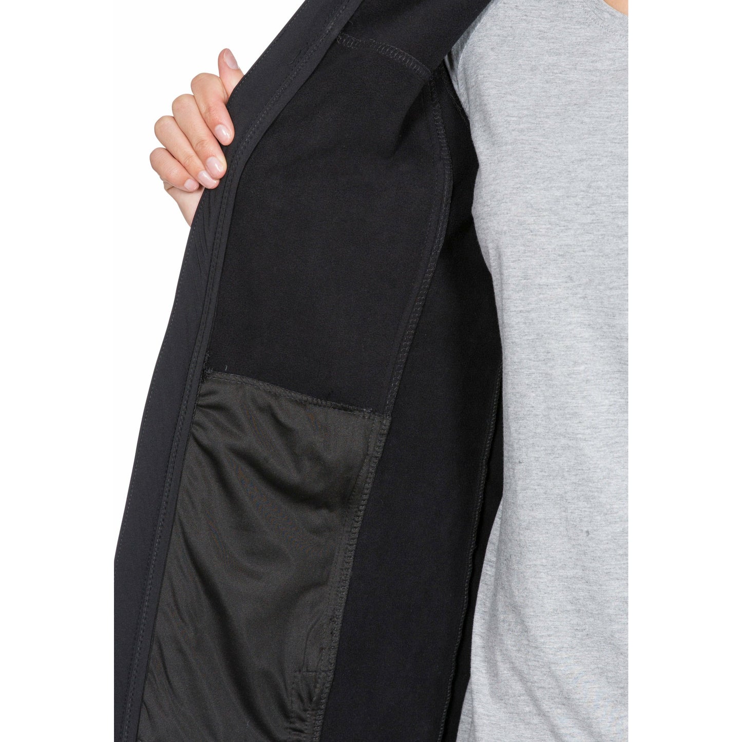 Kristen Women's Longer Length Softshell Jacket in Black