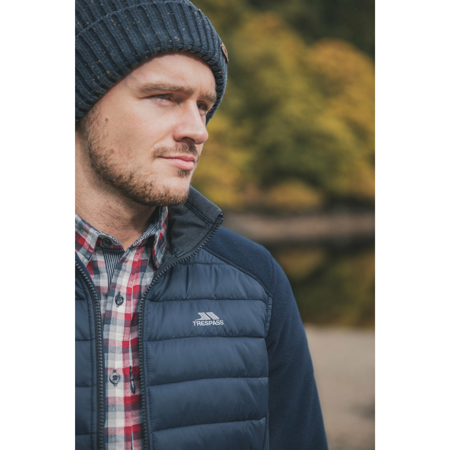 Mateo Mens Lined Knitted Beanie Hat in Navy