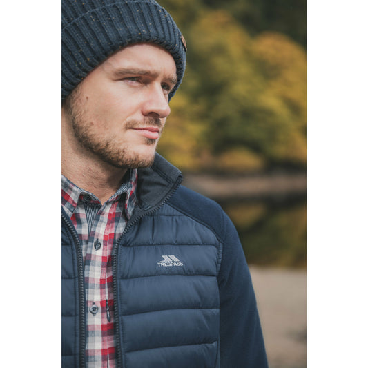 Mateo Mens Lined Knitted Beanie Hat in Navy