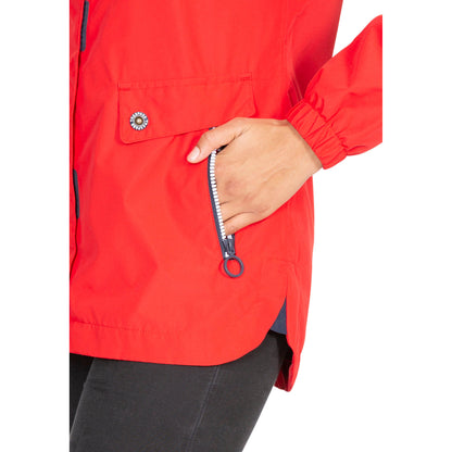 Flourish Womens Unpadded Waterproof Jacket in Hibiscus Red
