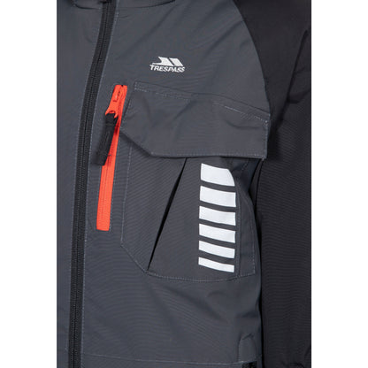 Freebored Boy's Padded Waterproof Ski Jacket in Dark Grey