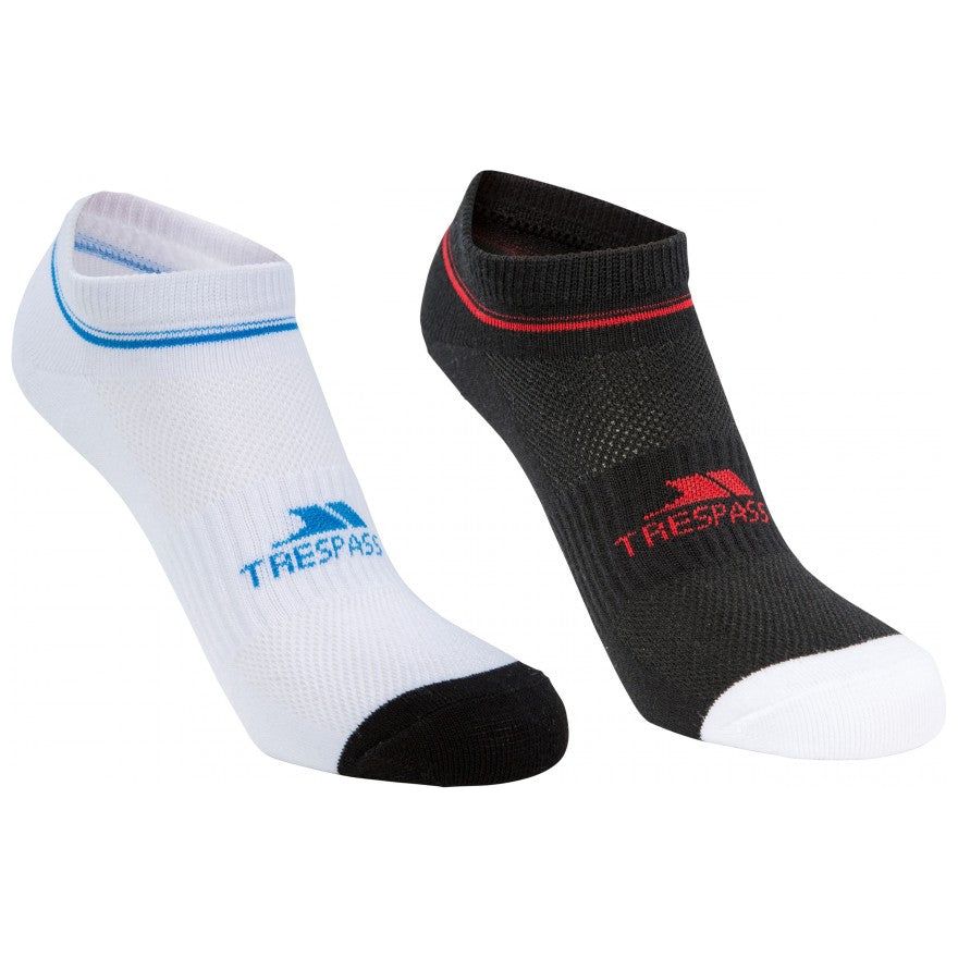 Isolate Unisex Trainer Socks - 2 Pack - White / Black