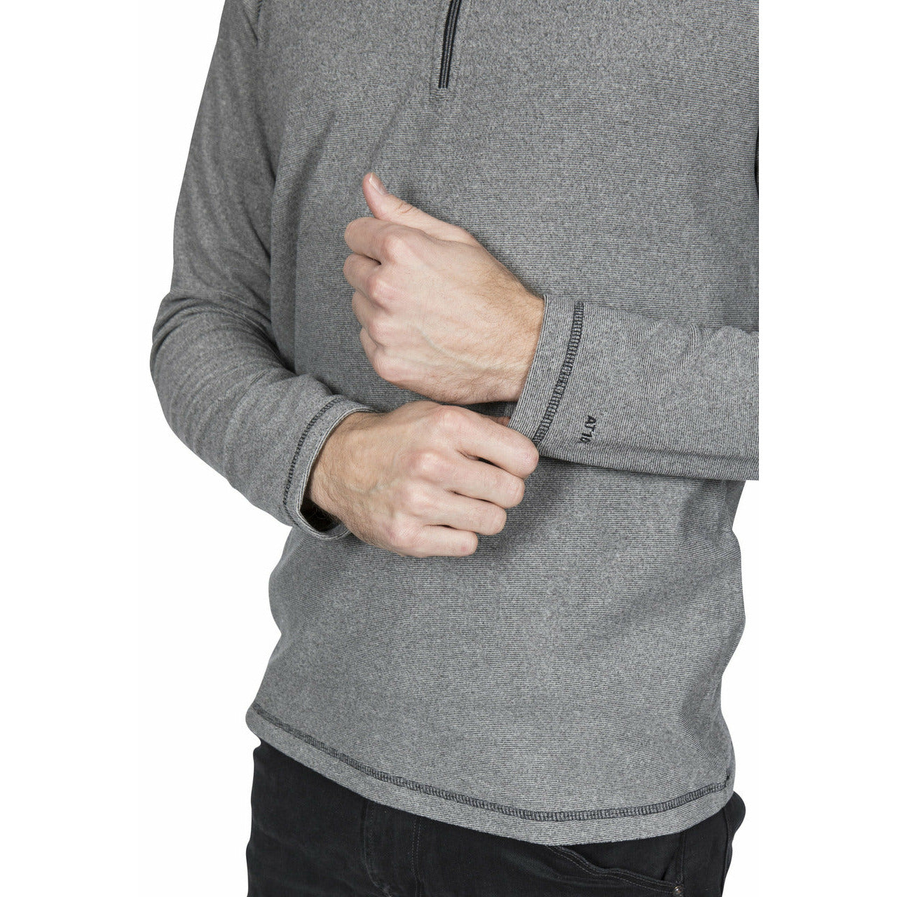 Keynote Mens Half Zip Fleece Top in  Black / Grey