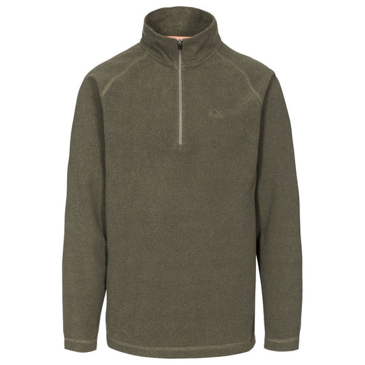 Keynote Mens Half Zip Fleece Top in Moss Green