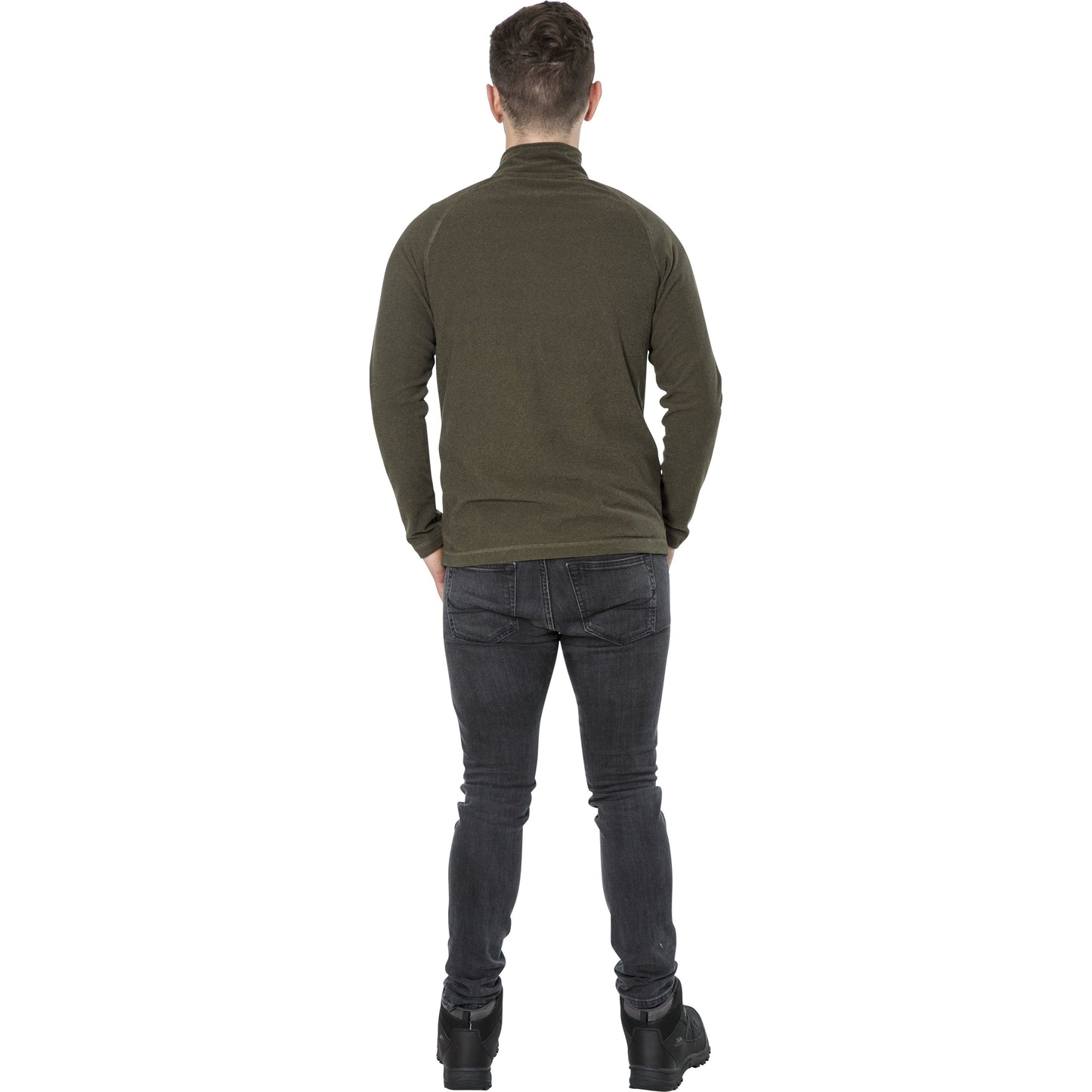 Keynote Mens Half Zip Fleece Top in Moss Green