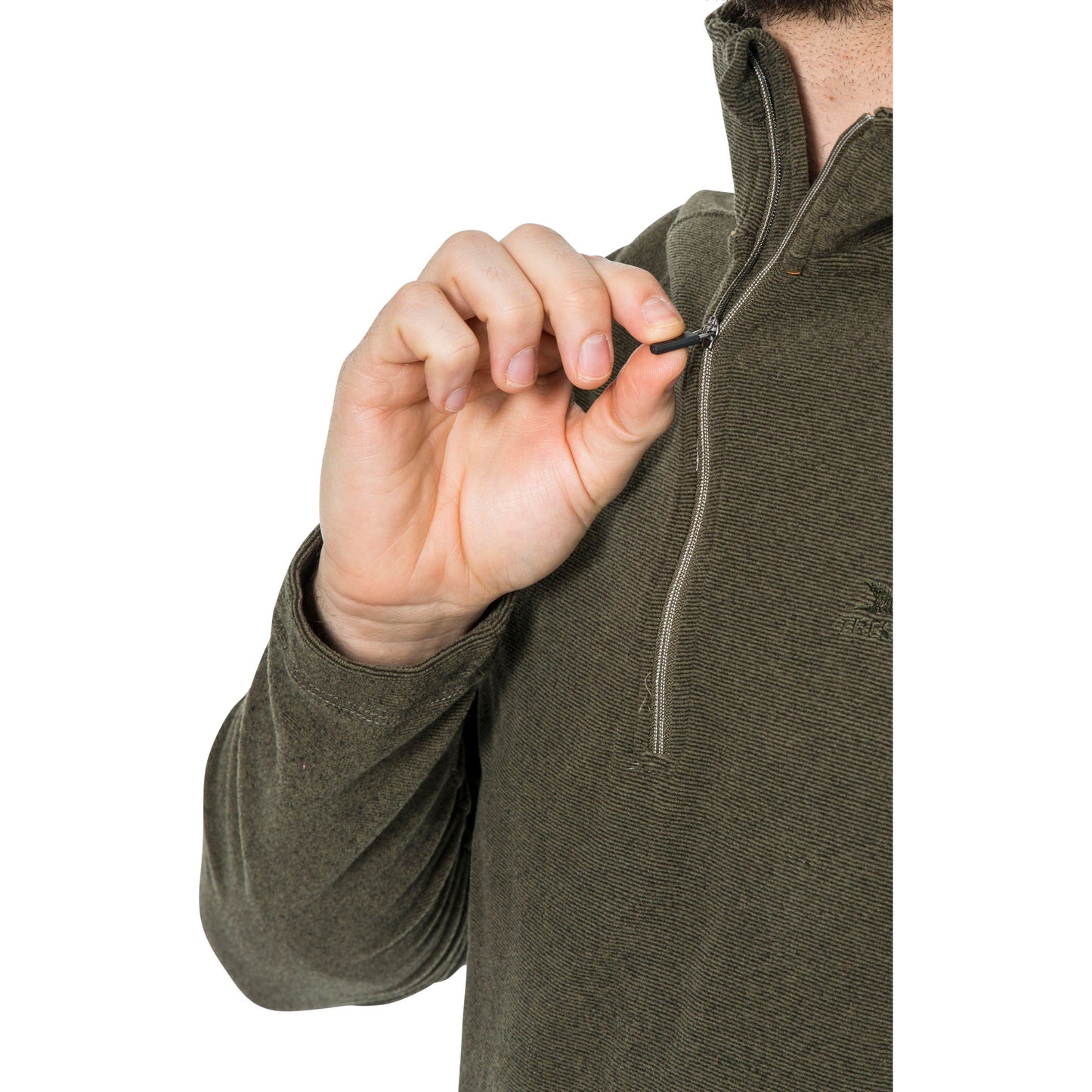 Keynote Mens Half Zip Fleece Top in Moss Green