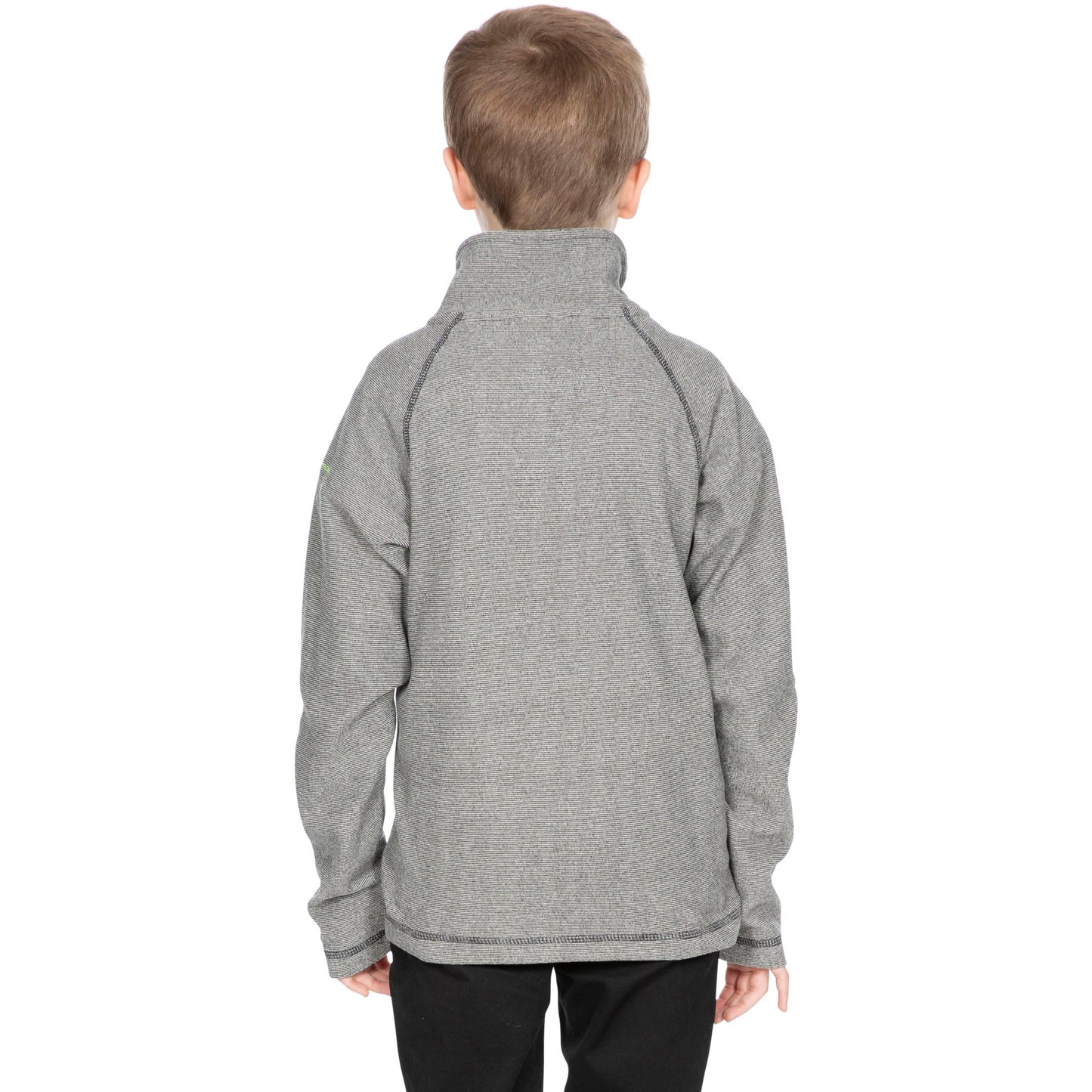 Keynote Boys Half Zip Fleece Top in Black / Grey
