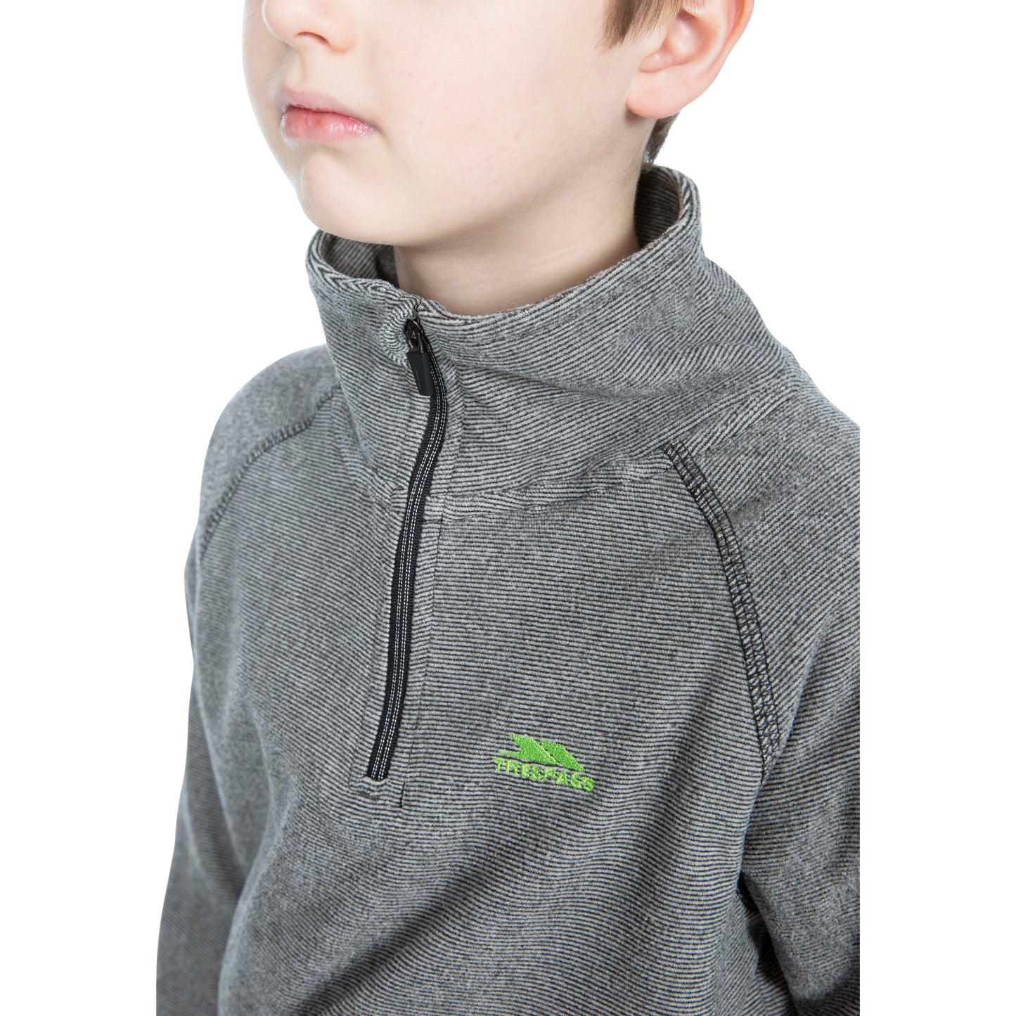 Keynote Boys Half Zip Fleece Top in Black / Grey