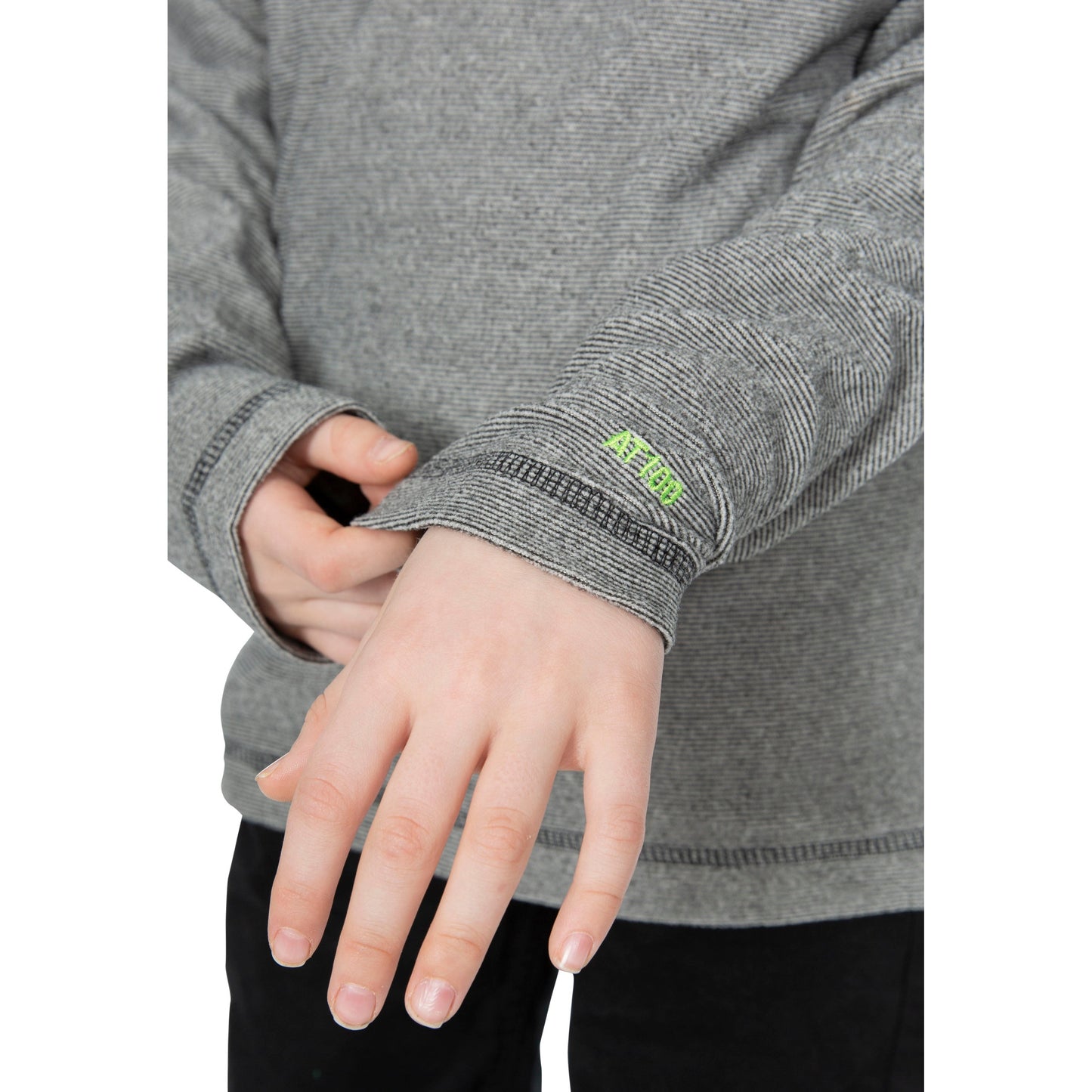 Keynote Boys Half Zip Fleece Top in Black / Grey