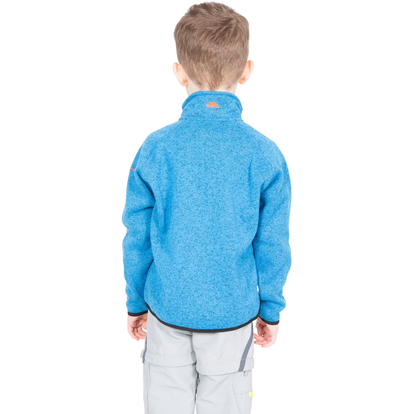 Mario Boys Full Zip Fleece Jacket - Blue Marl