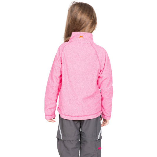 Meadows Girls' 1/2 Zip Fleece Jumper in Pink Lady
