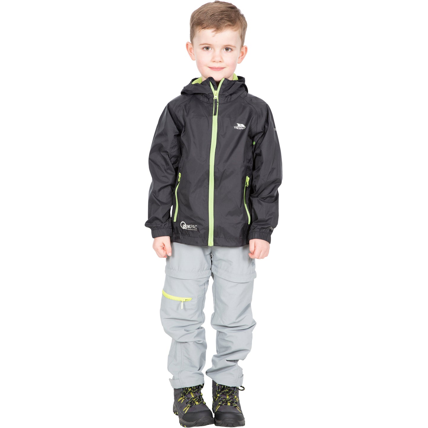 Qikpac Kids Packaway Unpadded Waterproof Jacket in Black