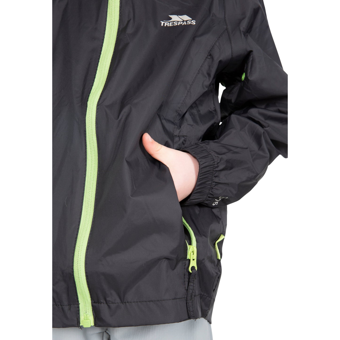 Qikpac Kids Packaway Unpadded Waterproof Jacket in Black