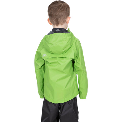 Qikpac Kids Packaway Unpadded Waterproof Jacket in Leaf Green