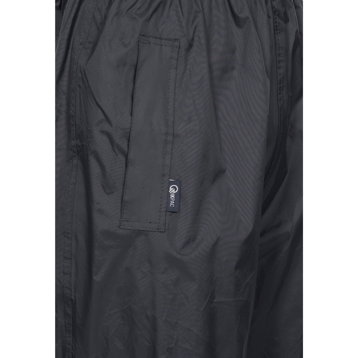 Qikpac Adults Unisex Pack Away Waterproof Trousers in Black