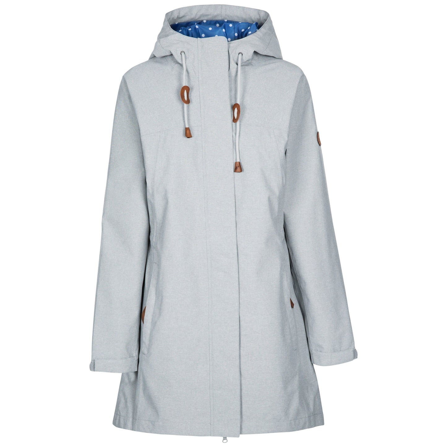 Remote Women's Longer Unpadded Waterproof Jacket in Grey Marl