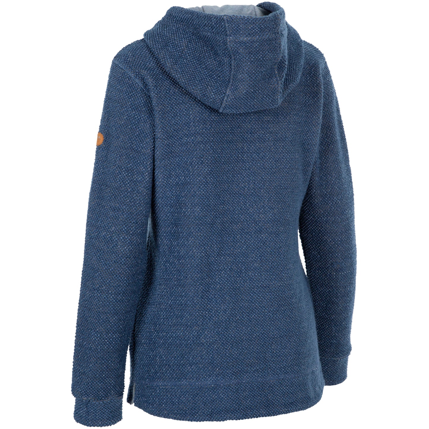 Ronee Women's Full Zip Knitted Hoodie in Smokey Blue