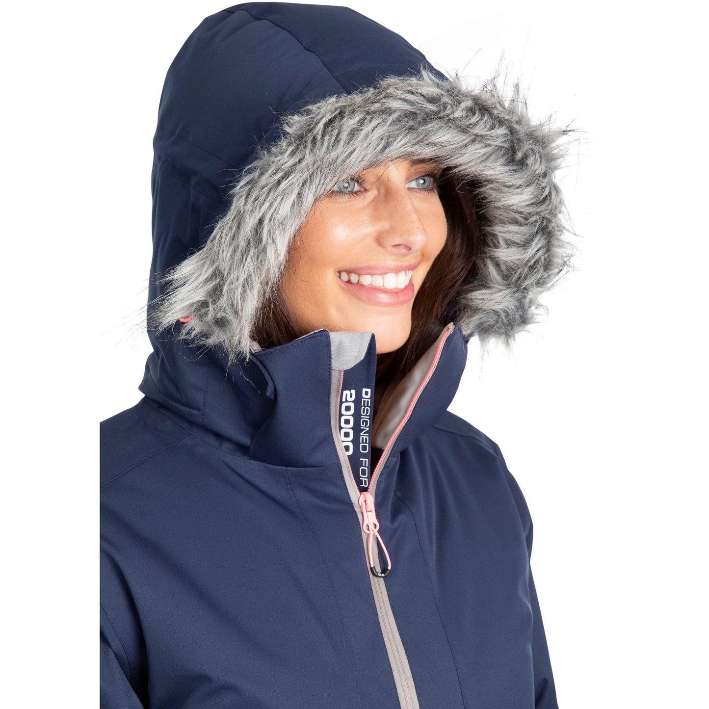 Trespass Womens DLX Luxury Padded Ski Jacket Sandrine in Navy