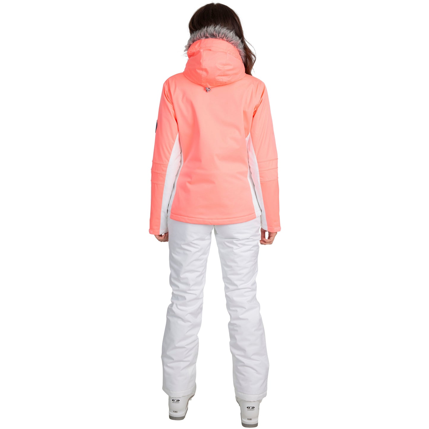 Trespass Womens DLX Luxury Ski Jacket Sandrine in Neon Coral