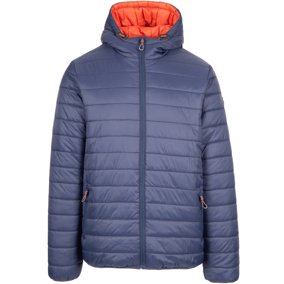 Trespass Mens Reversible Padded Jacket Senby in Navy / Orange