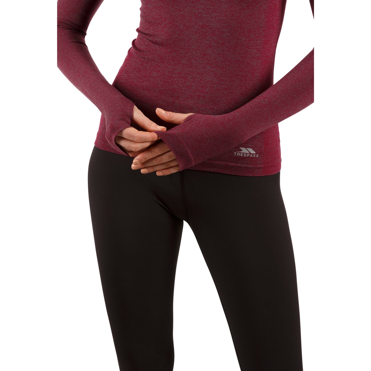 Welina Women's Long Sleeved Active Top in Berry Marl