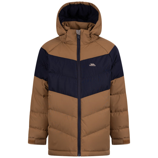 Alderly Kids Waterproof Padded Jacket in Brown