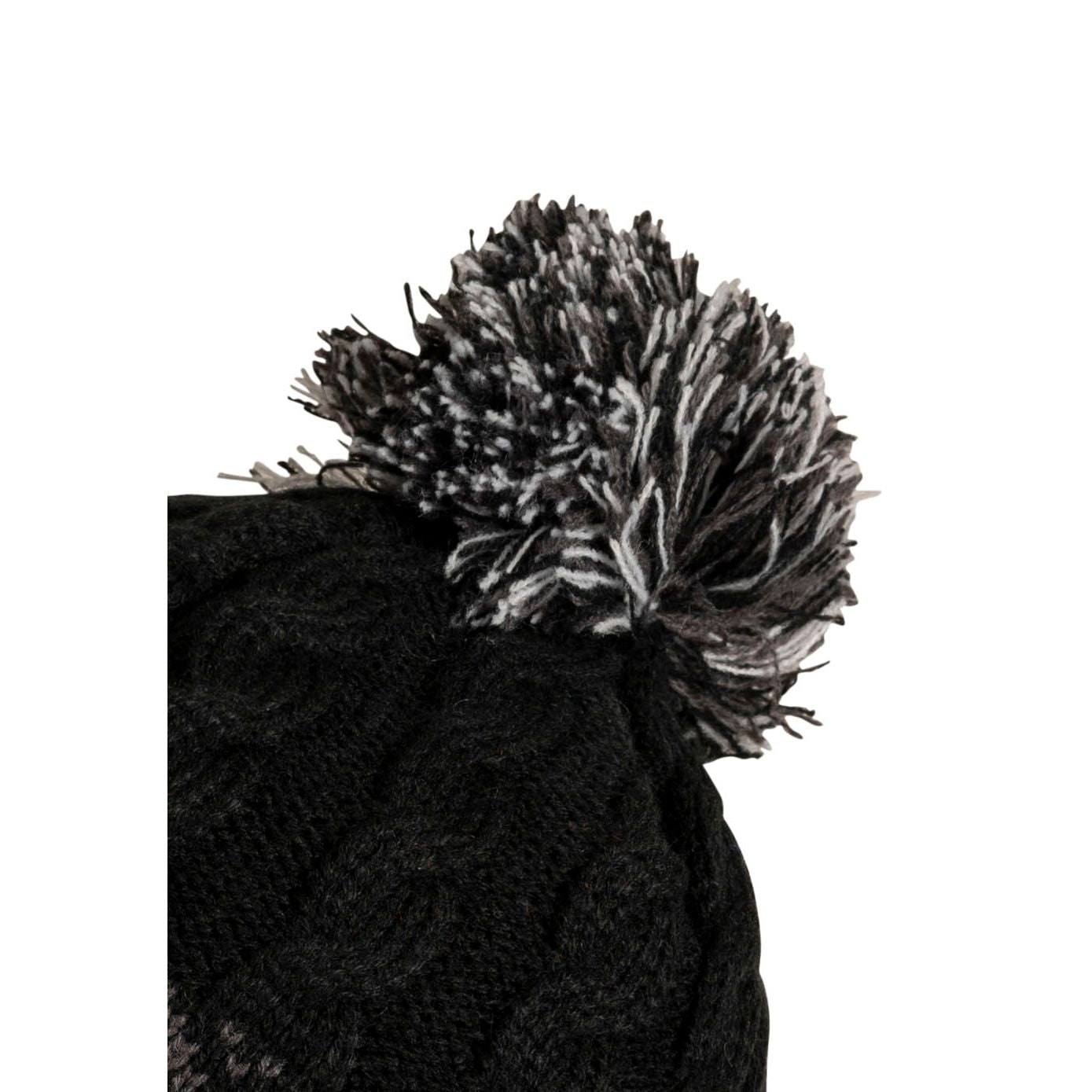 Andrews Mens Knitted Hat in Black / White