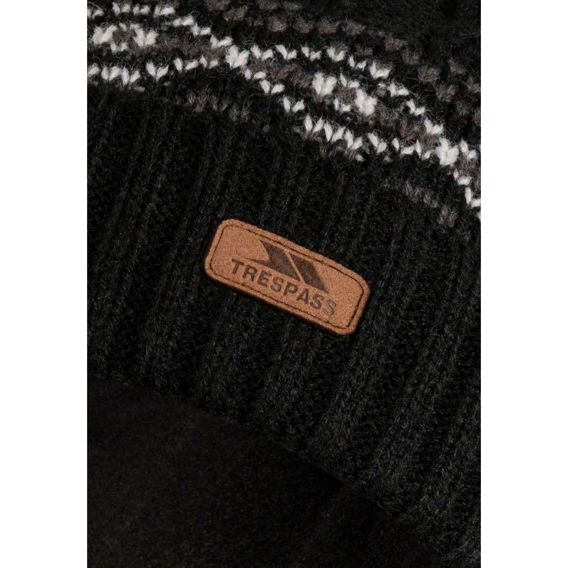 Andrews Mens Knitted Hat in Black / White