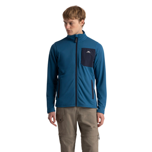 Arranfore Men's Full Zip Fleece in Bondi Blue
