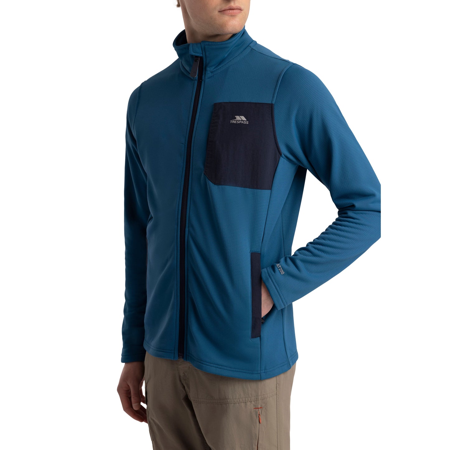 Arranfore Men's Full Zip Fleece in Bondi Blue