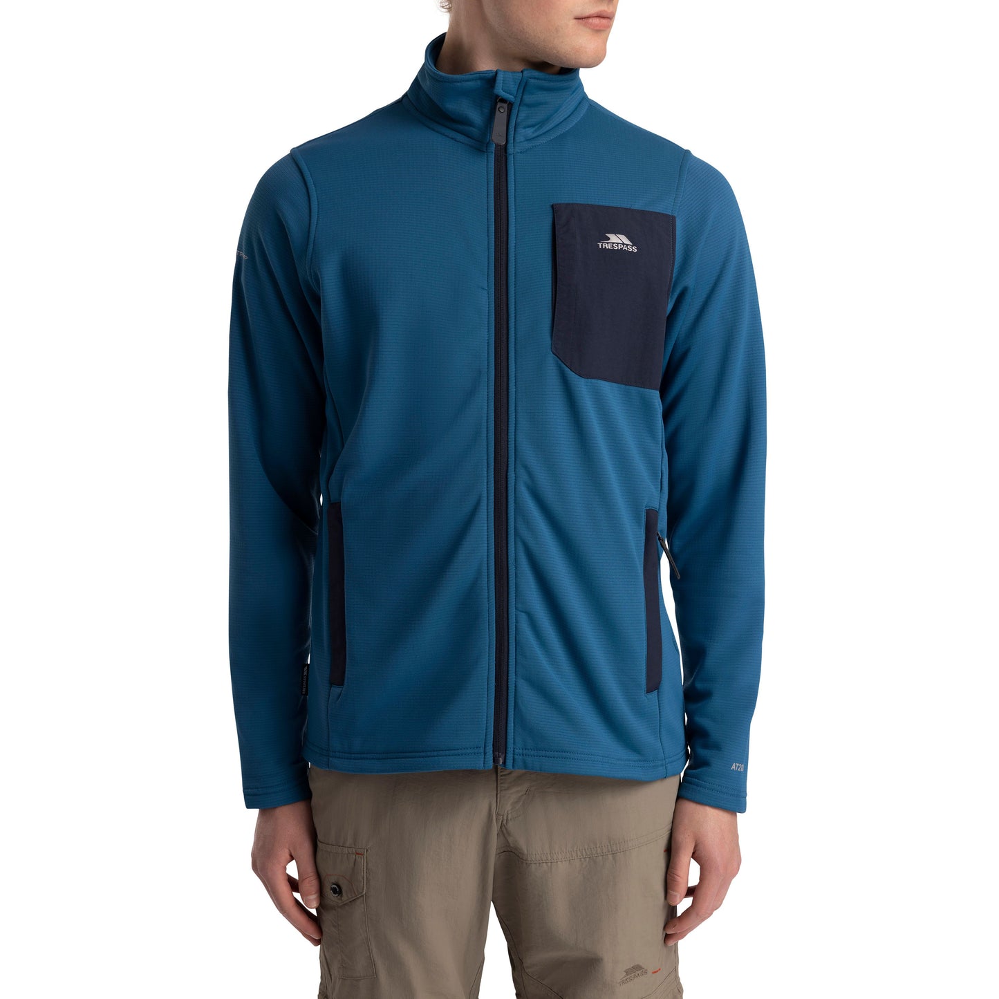 Arranfore Men's Full Zip Fleece in Bondi Blue