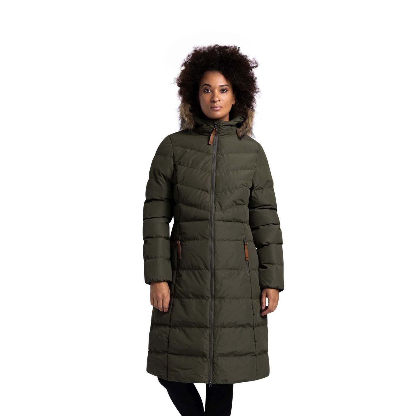 Audrey Women's Padded Long Length Jacket in Dark Vine
