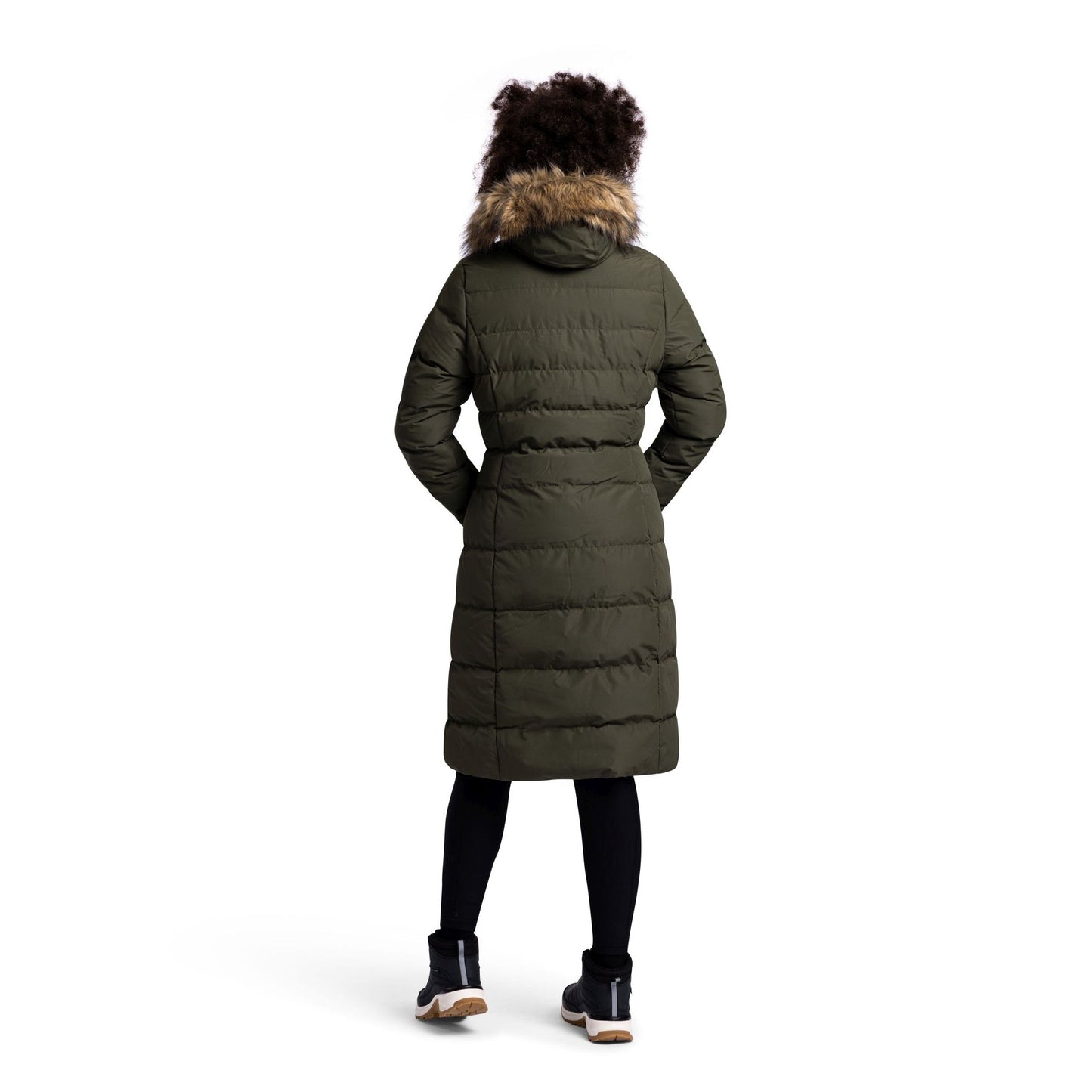 Audrey Women's Padded Long Length Jacket in Dark Vine