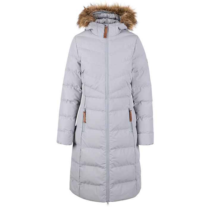 Audrey Women's Padded Long Length Jacket in Platinum