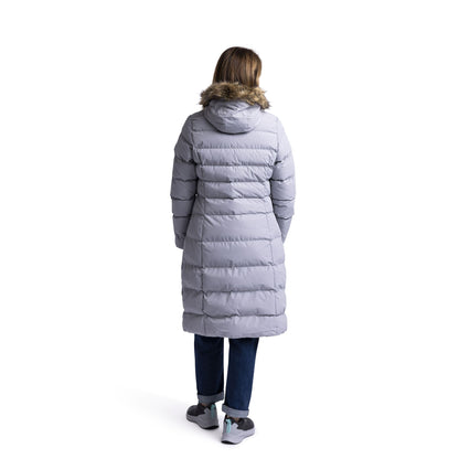 Audrey Women's Padded Long Length Jacket in Platinum